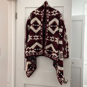 Tribal print cardigan size M